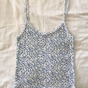 Brandy Melville Blue Floral Tank